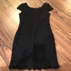 All black lace dress